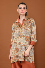 Hazel Geometric Printed Tunic