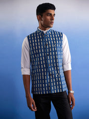 Men's Indigo Blue - Nehru Jacket