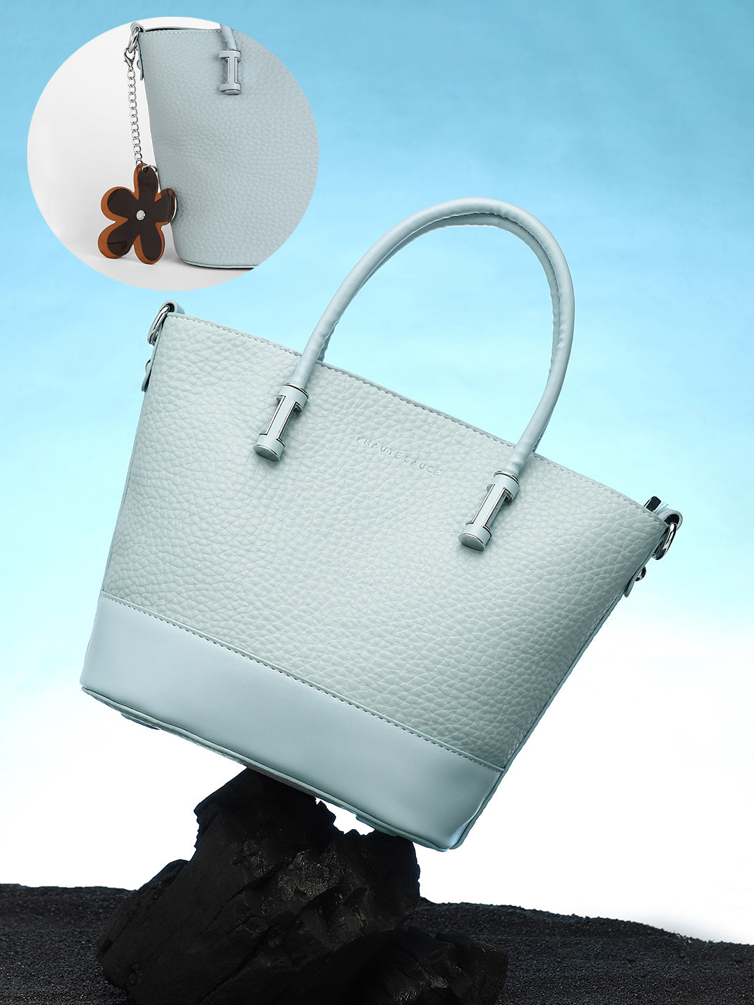 Women's The Basket Hand Bag - Icy Blue