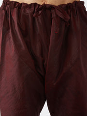 Men's Wine Silk Blend Pyjama