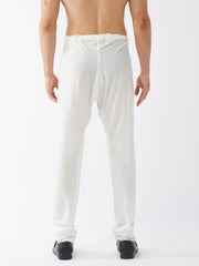 Men's White Cotton Blend Pyjama