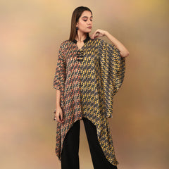 Flared Duo Printed Kimono Top