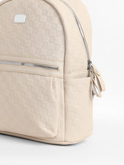 Women's The Checkered Curve Backpack - Ivory White