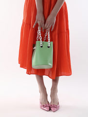 Women's The Block-A-Chain Bucket Bag - Pistachio Green