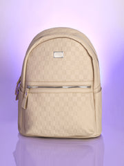 Women's The Checkered Curve Backpack - Ivory White