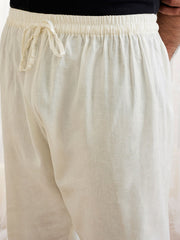 Men's White Cotton Pyjama