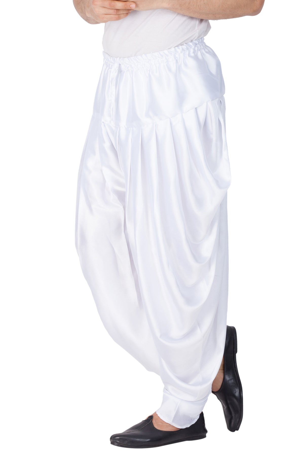 Men's White Cotton Blend Dhoti