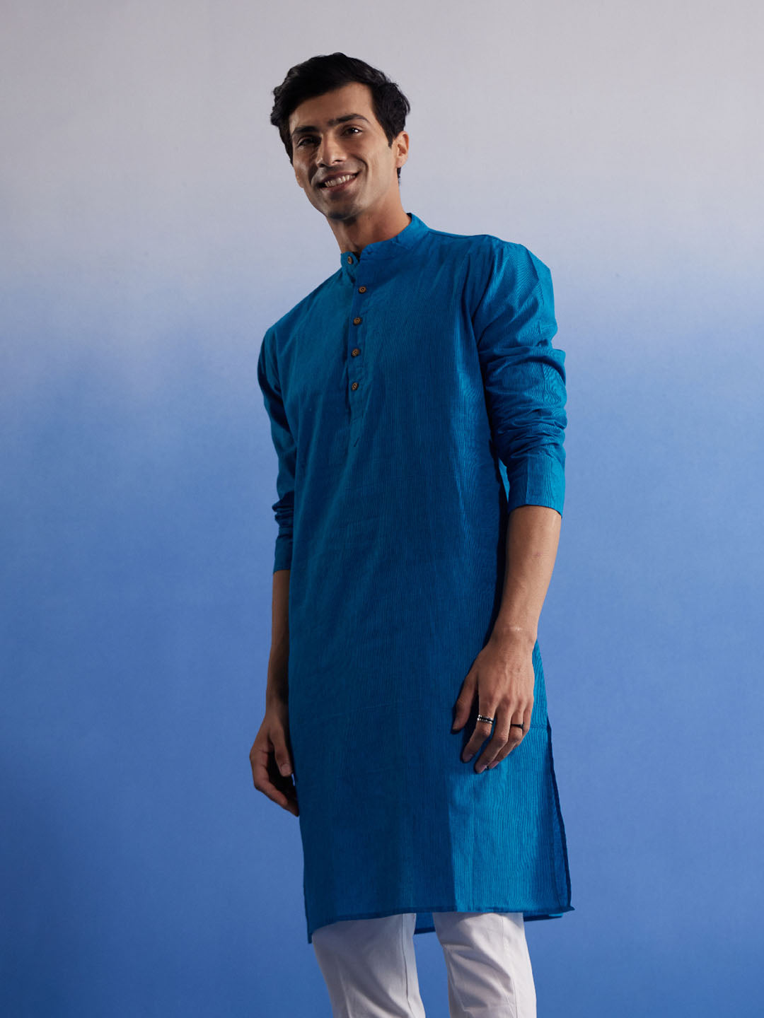 Men's Aqua Pure Cotton Kurta