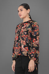 Kuro Floral Printed Top