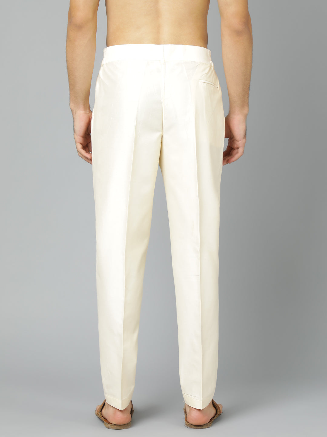 Men's Cream Viscose Pant Style Pyjama