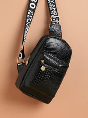 Women's The Croc Patch Sling Bag - Onyx Black