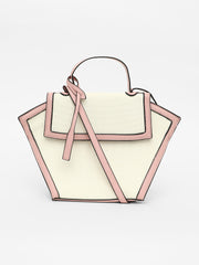 Women's The Roma Canvas Hand Bag - Blush Pink & Cloud White