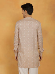 Men's Beige Cotton Kurta