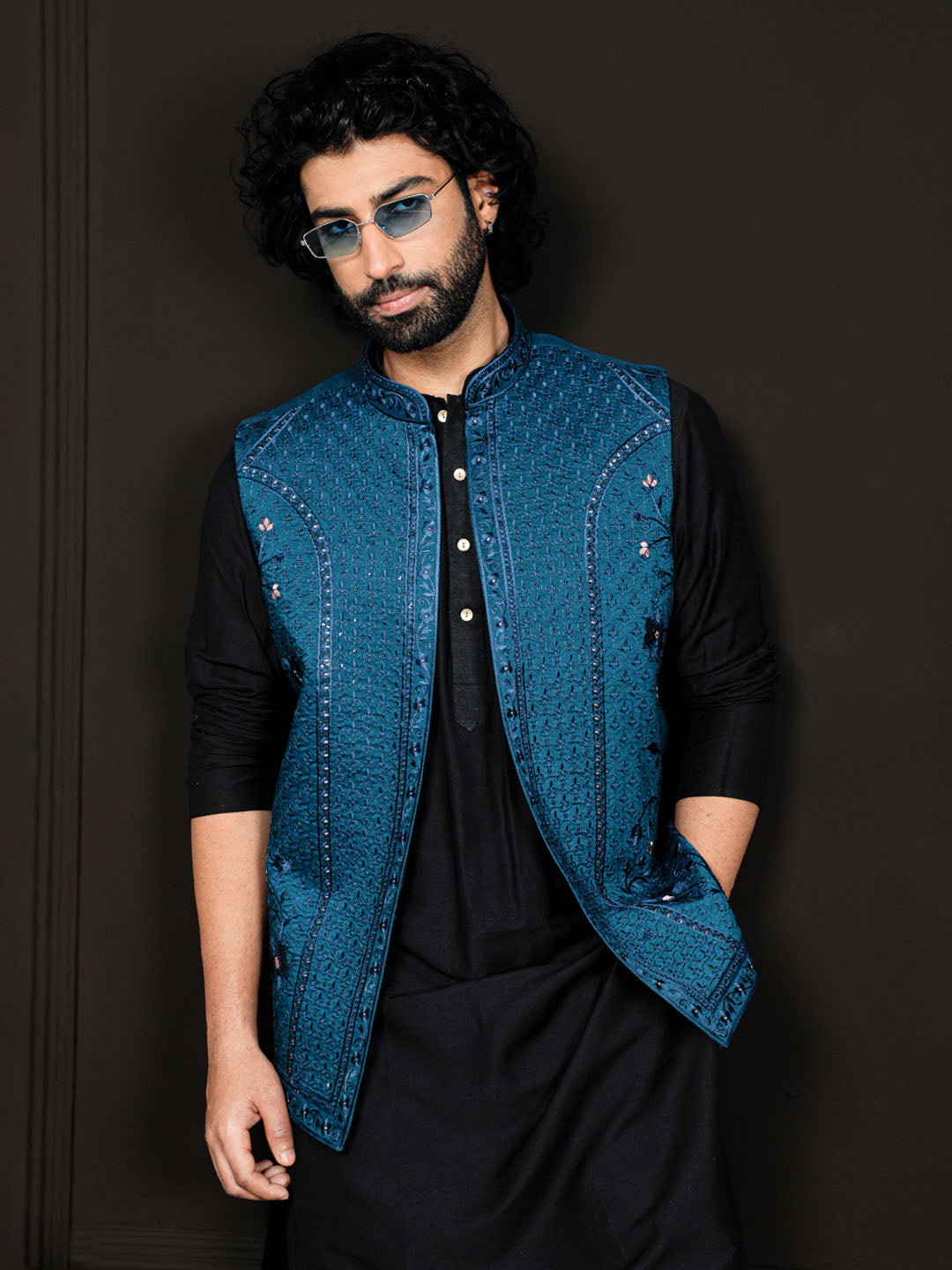 Men's Silk Blend Nehru Jacket