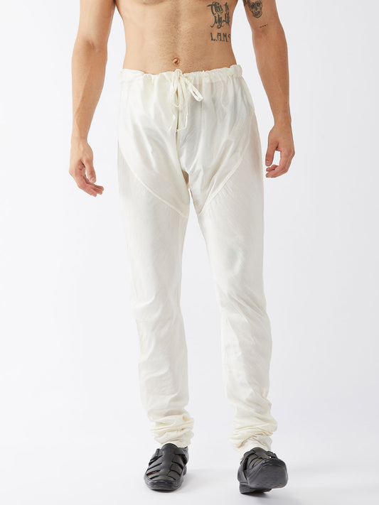 Men's Cream Silk Blend Pyjama