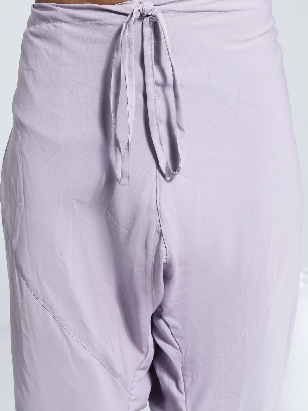 Men's Purple Crepe Kurta And Pyjama