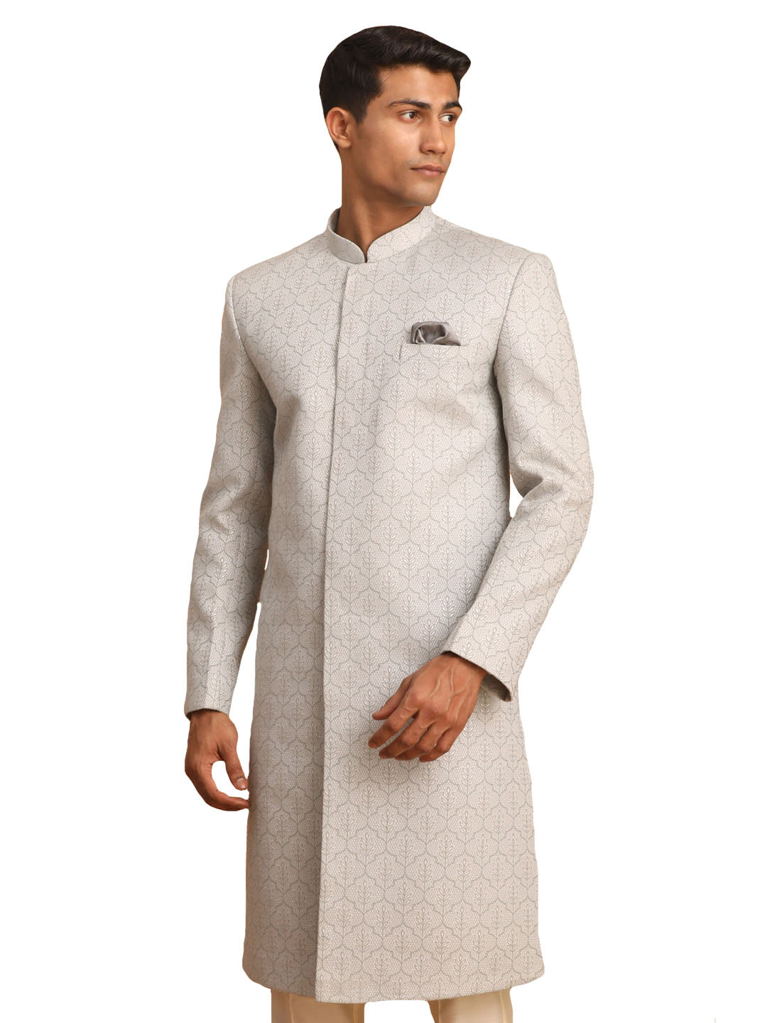 Men's Grey Sherwani Only Top