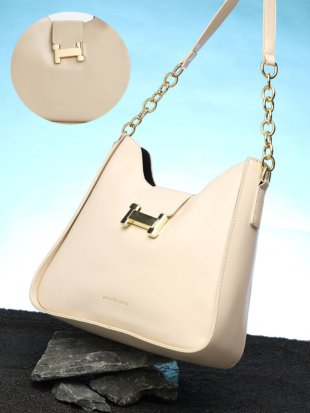 Women's The Monogram Shoulder Bag - Ivory White