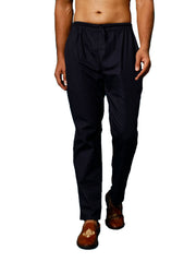 Men's Navy Blue Cotton Pant Style Pyjama