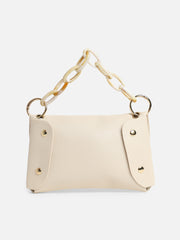 Women's The Chainlink Flap Sling Bag - Ivory White