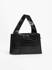 Women's The Frivola Croc Hand Bag - Onyx Black