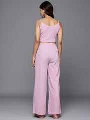 Women Lavender Strap Style Co-Ord Set