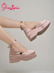 Shoetopia Stylish Peach Chic Pumps For Women & Girls