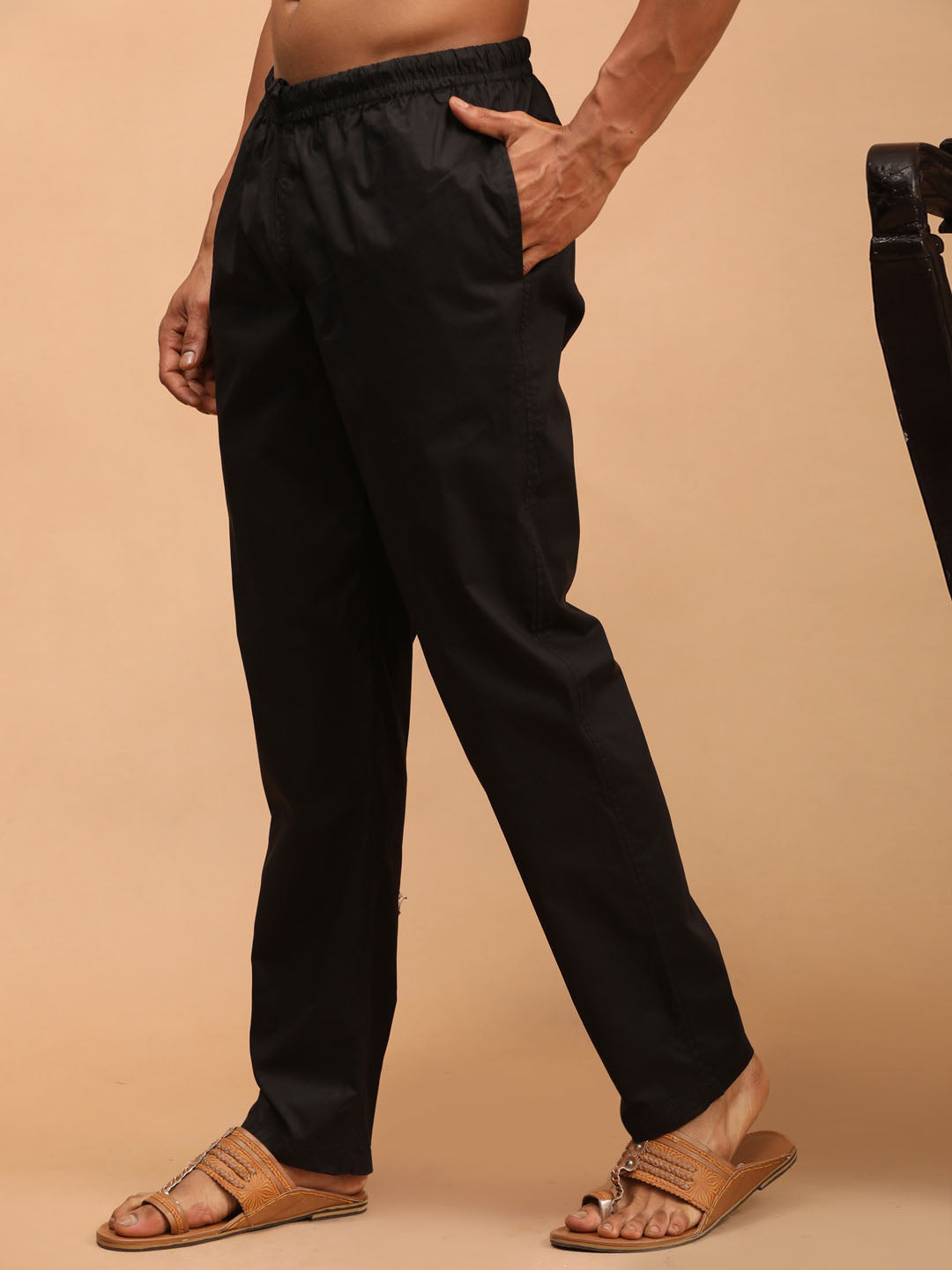 Men's Black Cotton Pant Style Pyjama