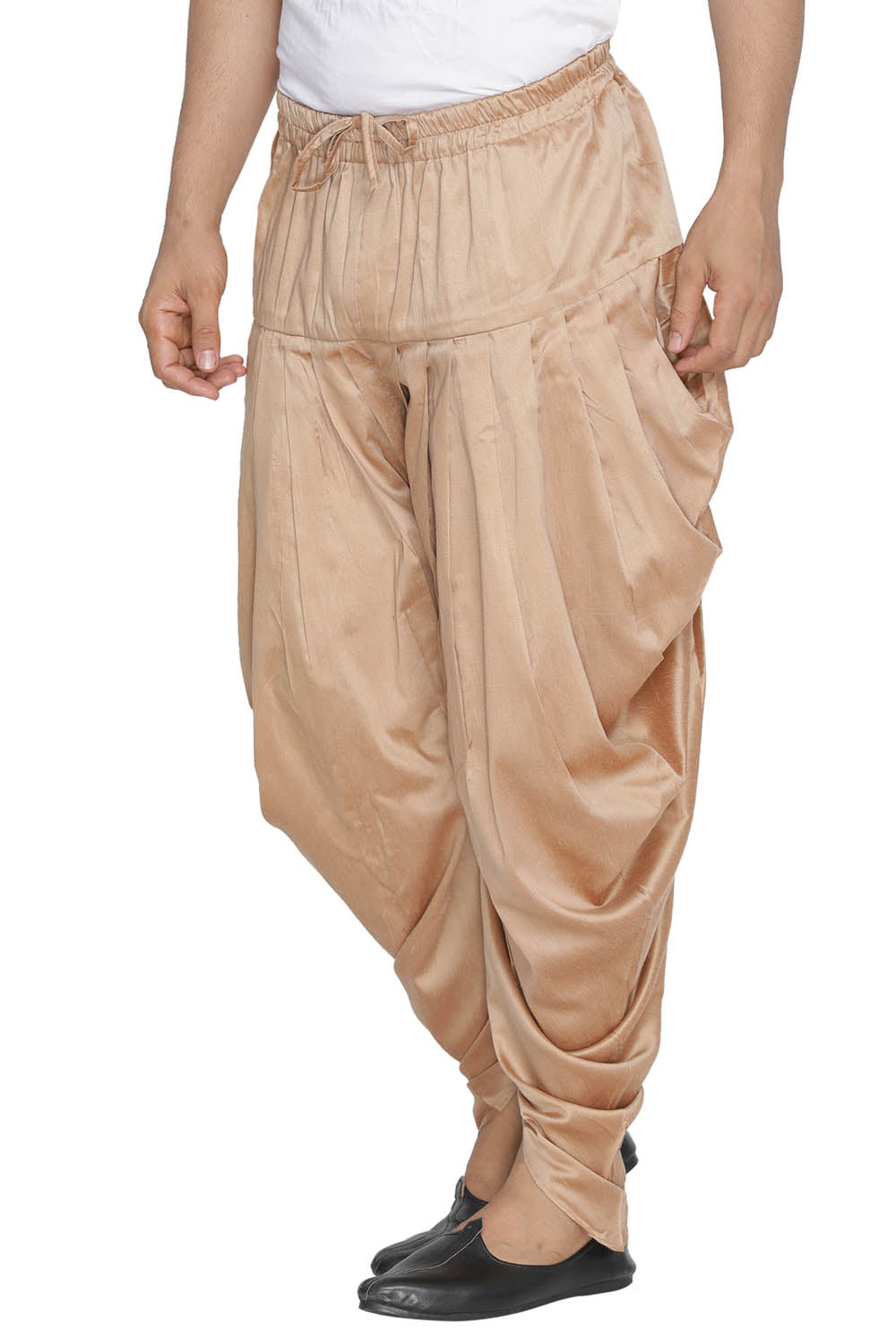 Men's Gold Cotton Blend Dhoti