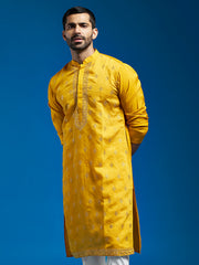 Men's Yellow Chanderi Kurta