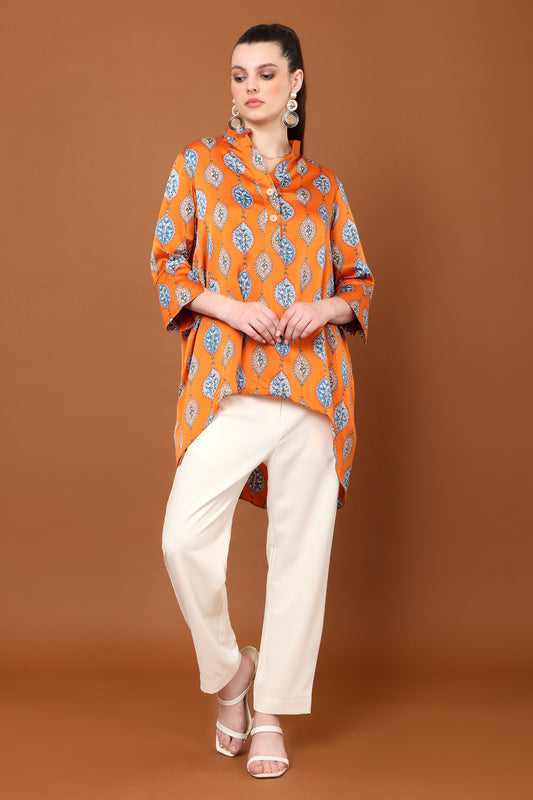 Eva Printed High Low Cut Tunic