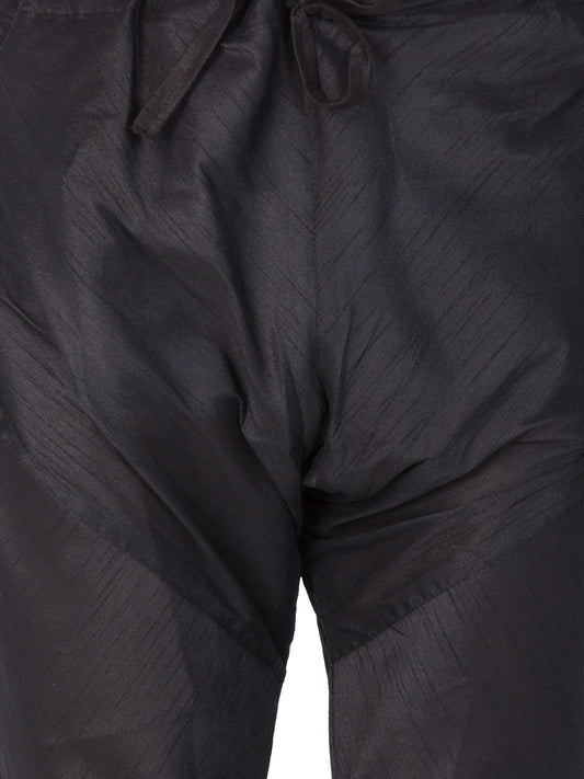 Men's Black Silk Blend Pyjama