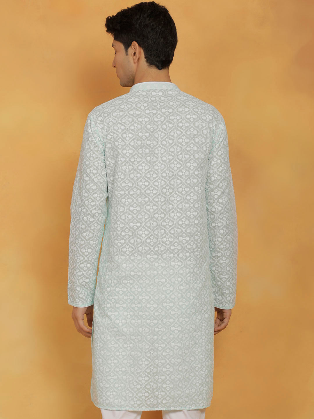 Men's Green Cotton Kurta