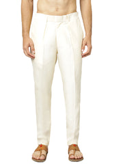 Men's Cream Viscose Pant Style Pyjama