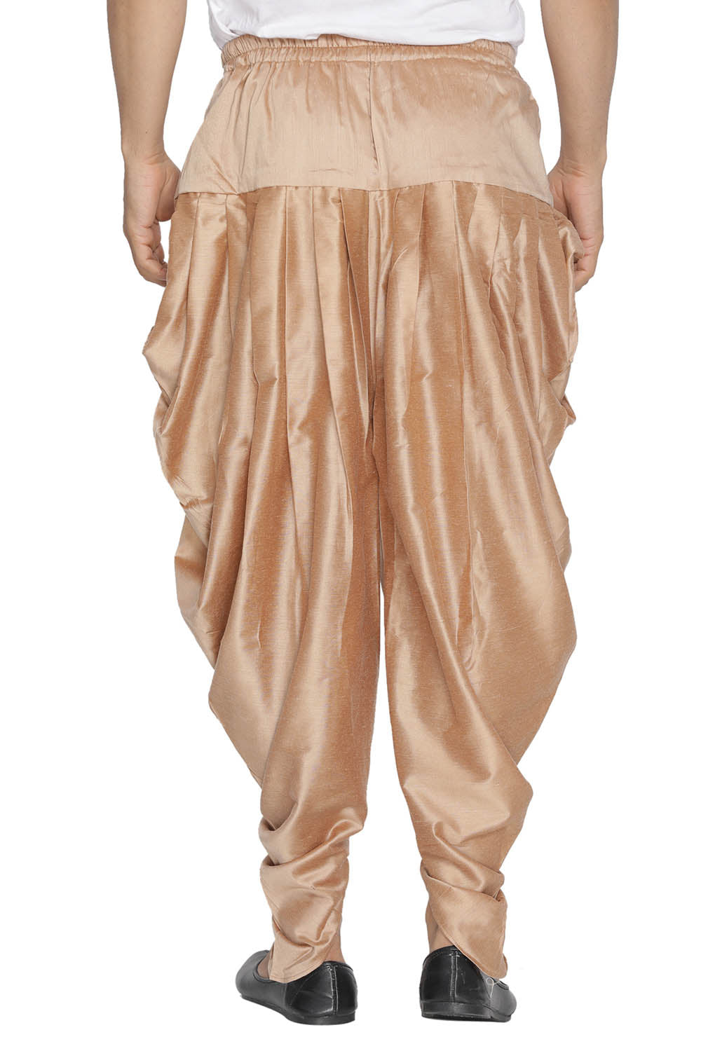 Men's Gold Cotton Blend Dhoti