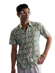 Men's Green Cotton Shirt