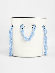 Women's The Block-A-Chain Bucket Bag - Daisy White