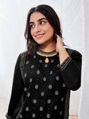 Women's Black Kurta Set