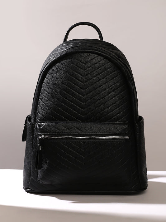 Women's The Chevron Curve Backpack - Onyx Black