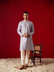 Men's Aqua Silk Blend Kurta