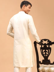 Men's Cream Viscose Kurta