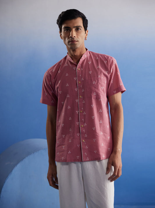 Men's Pink Cotton Shirt