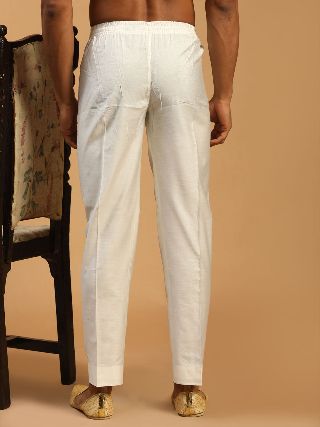 Men's White Viscose Pant Style Pyjama