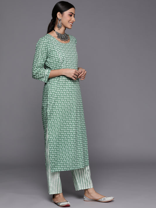 floral printed kurta paired with shibori printed trouser and dupatta