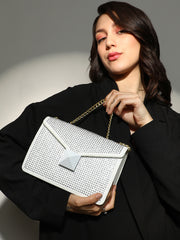 Women's The Stud Sling Bag - Ivory White