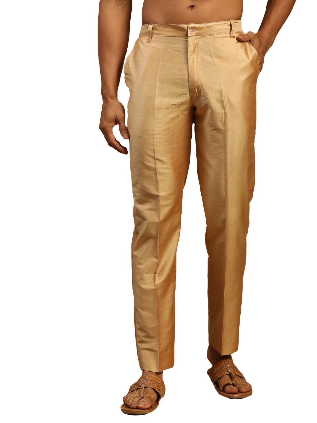 Men's Rose Gold Viscose Pant Style Pyjama