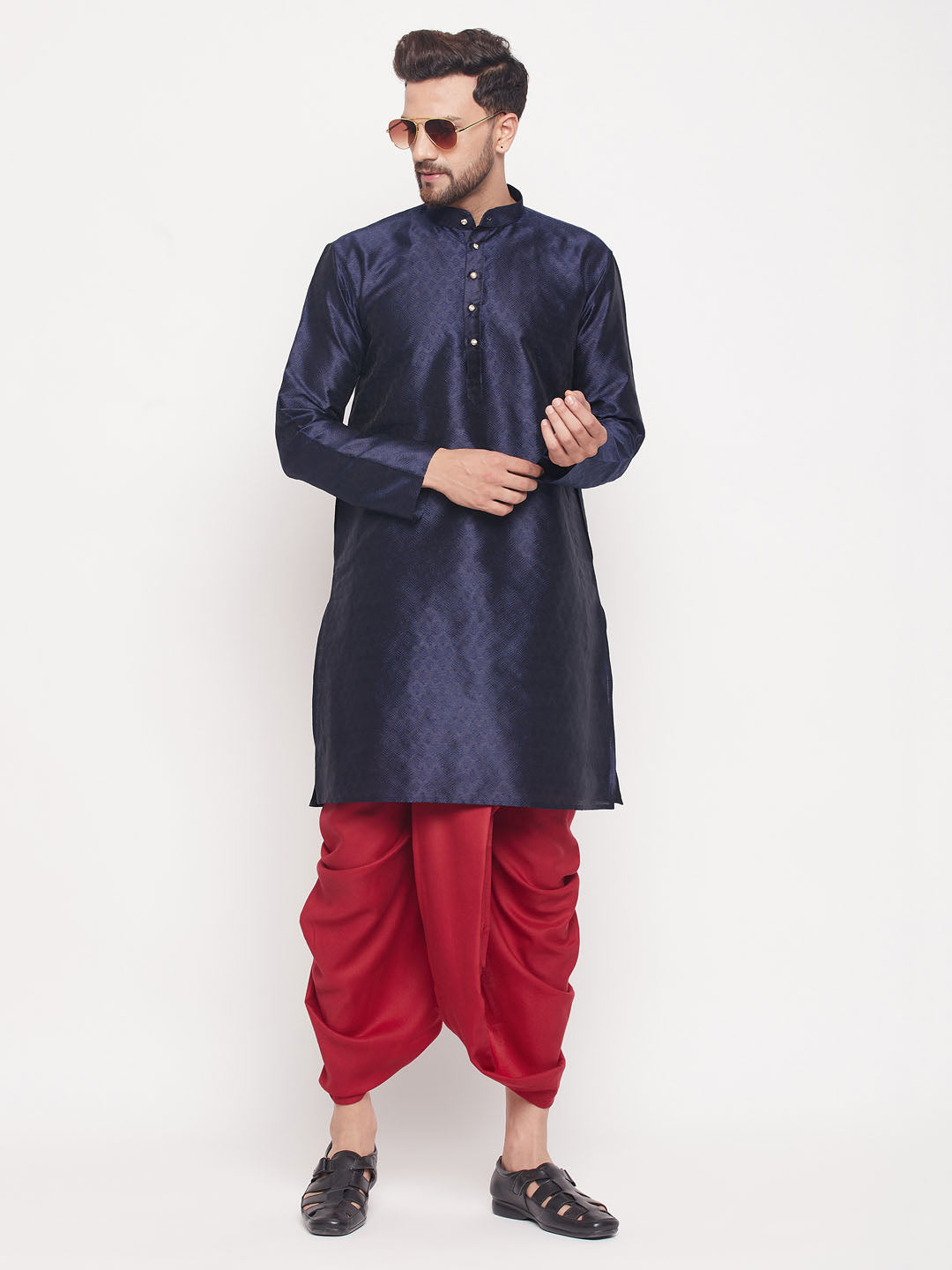 Men's Maroon Dhoti