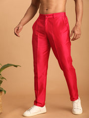 Men's Pink Viscose Pant Style Pyjama