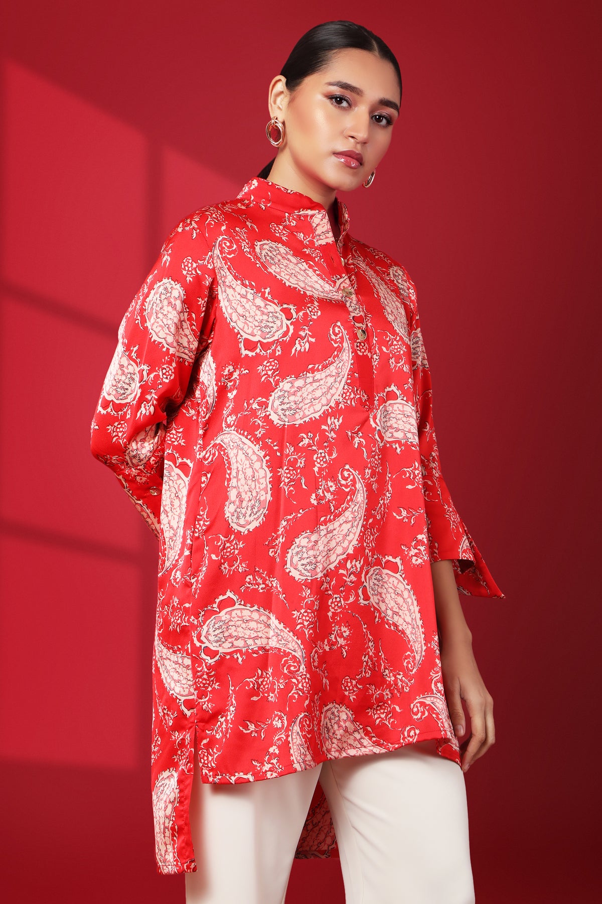 zoya classic paisley printed tunic