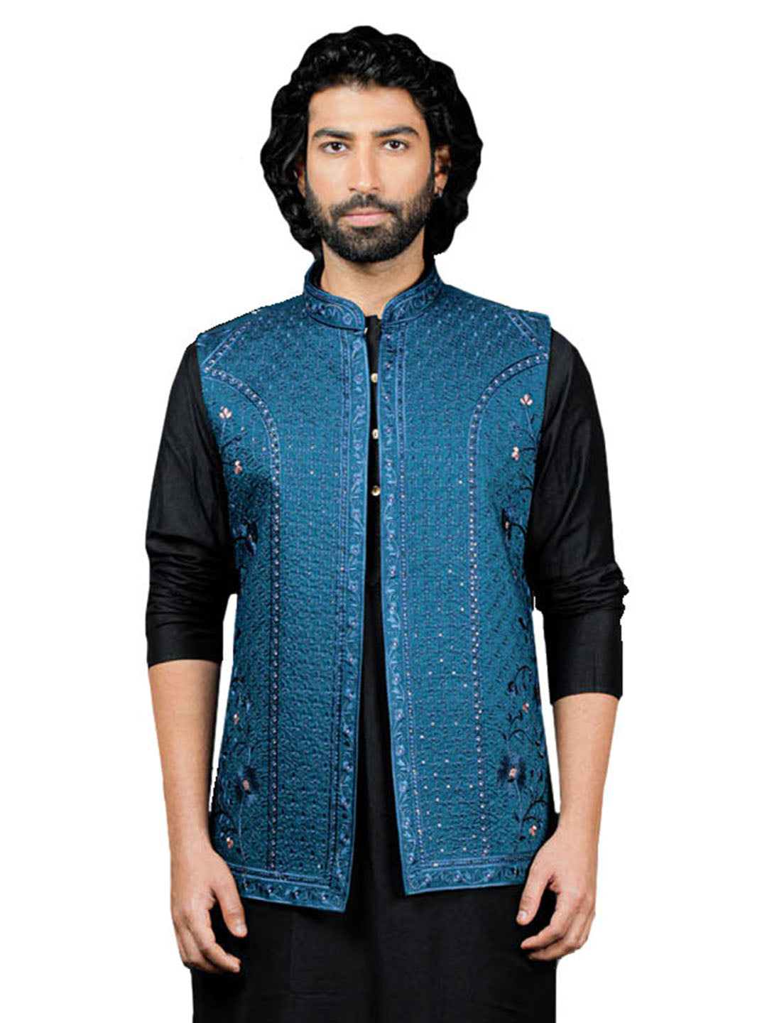 Men's Silk Blend Nehru Jacket